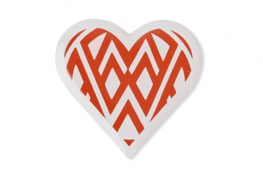 Weyermann® Anstecker Herz weiß-rot