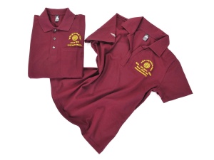 Weyermann® Poloshirt für Herren, weinrot 